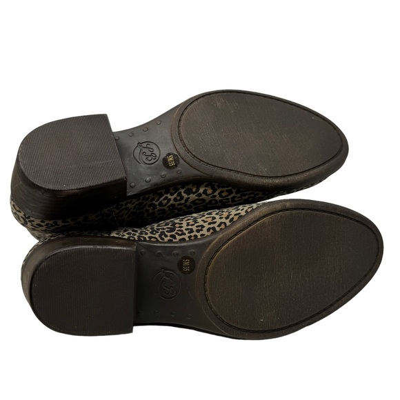 Lucky Brand Baley 2 Leather Leopard Print Ankle Booties NEW Size 5 - Picture 7 of 8